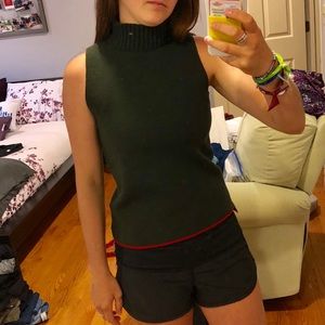 Zara Dark green sleeveless sweater